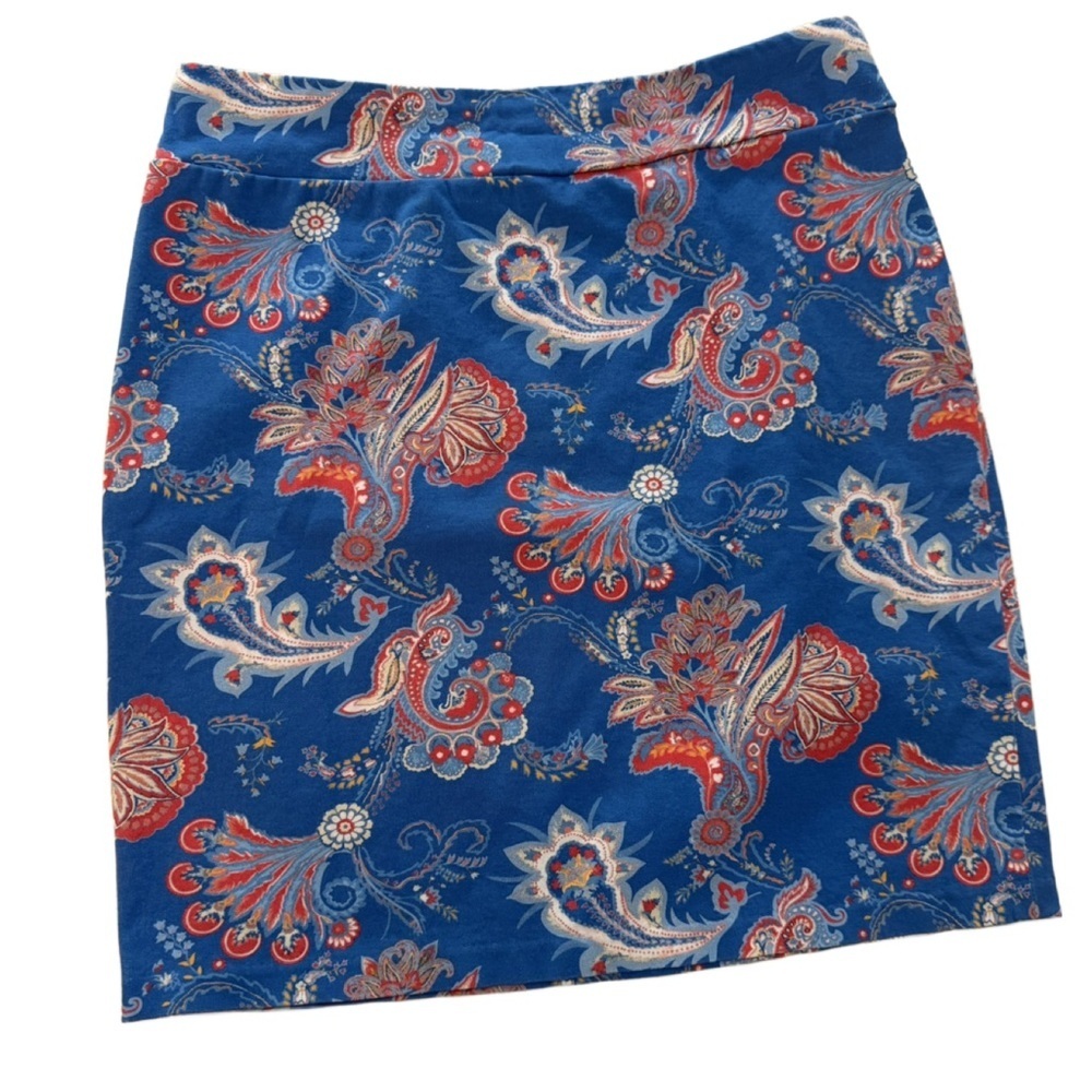 J. McLaughlin Blue Halle Mini Skirt, Resort Wear, good condition size 10.